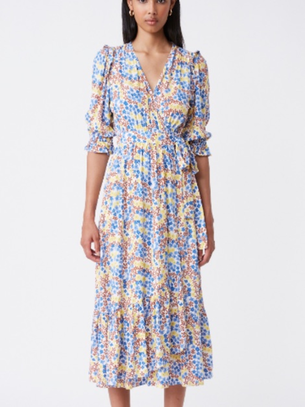 Suncoo Claire Multicolor Midi Dress